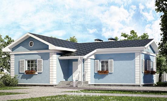 090-004-П Проект одноэтажного дома, красивый загородный дом из теплоблока Можга | Проекты домов от House Expert