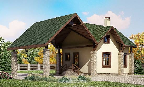 060-001-Л Проект двухэтажного дома с мансардным этажом, гараж, уютный домик из пеноблока Ижевск | Проекты домов от House Expert