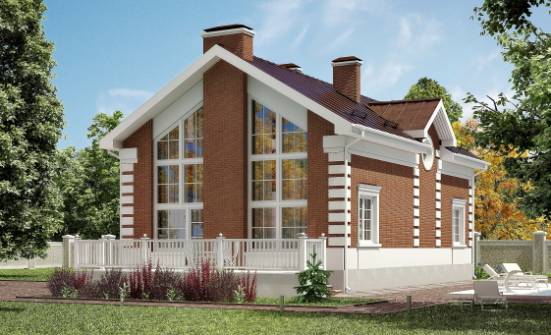 160-009-П Проект двухэтажного дома мансардой, бюджетный домик из теплоблока Глазов | Проекты домов от House Expert