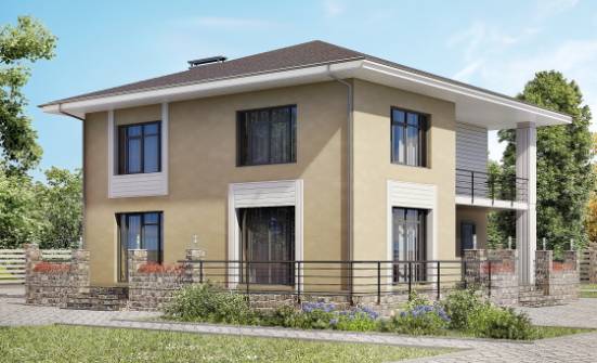 180-015-Л Проект двухэтажного дома, скромный домик из арболита Сарапул | Проекты домов от House Expert