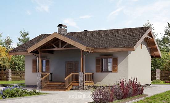 090-002-Л Проект одноэтажного дома, экономичный загородный дом из кирпича Воткинск | Проекты домов от House Expert