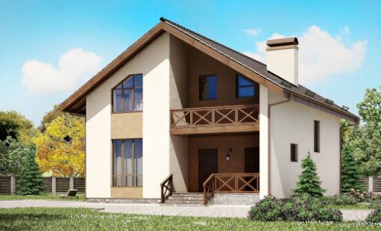 170-002-П Проект двухэтажного дома мансардный этаж, экономичный дом из пеноблока Сарапул | Проекты домов от House Expert