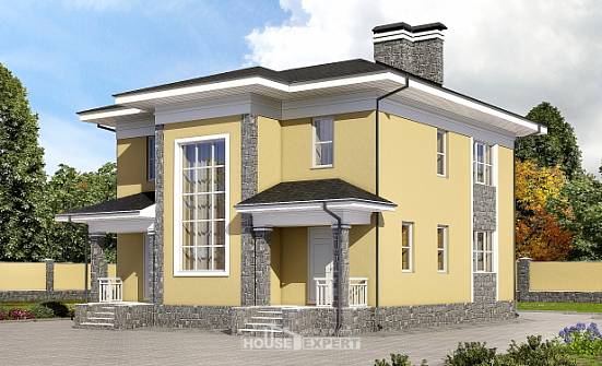 155-011-Л Проект двухэтажного дома, бюджетный дом из газосиликатных блоков Ижевск | Проекты домов от House Expert