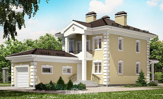 150-006-Л Проект двухэтажного дома и гаражом, современный домик из арболита Можга | Проекты домов от House Expert