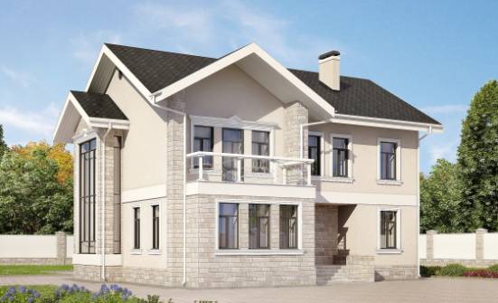 170-008-Л Проект двухэтажного дома, компактный домик из керамзитобетонных блоков Ижевск | Проекты домов от House Expert