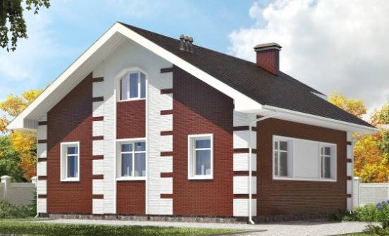 115-001-П Проект двухэтажного дома мансардный этаж, бюджетный дом из арболита Сарапул | Проекты домов от House Expert