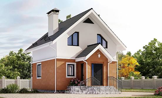 070-001-Л Проект двухэтажного дома с мансардным этажом, недорогой дом из теплоблока Сарапул | Проекты домов от House Expert