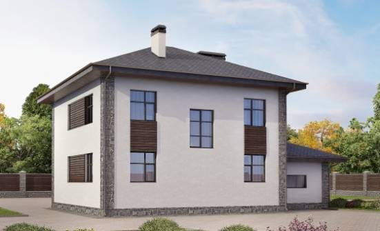 185-004-Л Проект двухэтажного дома, гараж, средний домик из керамзитобетонных блоков Можга | Проекты домов от House Expert