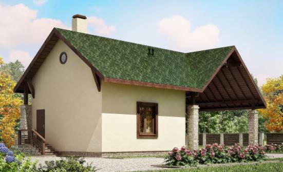 060-001-Л Проект двухэтажного дома с мансардным этажом, гараж, уютный домик из пеноблока Ижевск | Проекты домов от House Expert