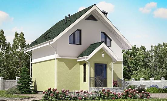 070-001-П Проект двухэтажного дома мансардный этаж, маленький домик из газобетона Сарапул | Проекты домов от House Expert