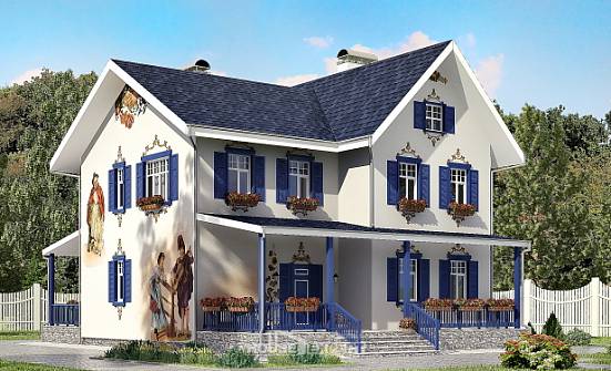 180-003-П Проект двухэтажного дома, классический загородный дом из кирпича Глазов | Проекты домов от House Expert