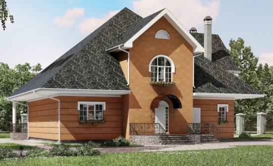 310-001-П Проект двухэтажного дома мансардный этаж, огромный дом из керамзитобетонных блоков Ижевск | Проекты домов от House Expert