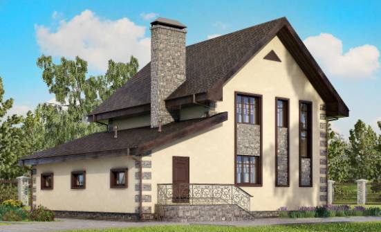 160-004-П Проект двухэтажного дома, гараж, красивый загородный дом из бризолита Ижевск | Проекты домов от House Expert