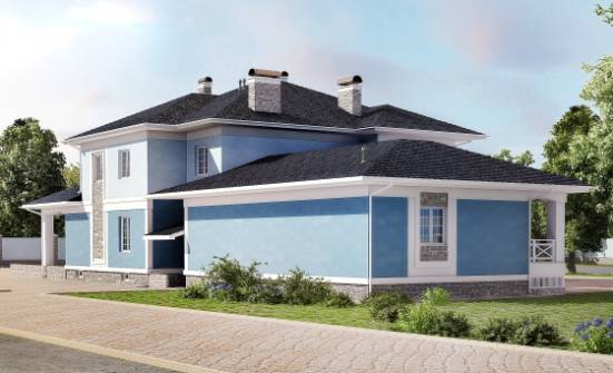 620-001-П Проект трехэтажного дома и гаражом, огромный загородный дом из керамзитобетонных блоков Воткинск | Проекты домов от House Expert
