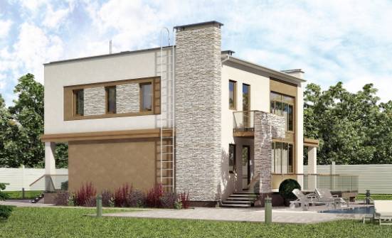 185-001-П Проект двухэтажного дома, классический коттедж из бризолита Ижевск | Проекты домов от House Expert