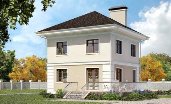 090-003-Л Проект двухэтажного дома, современный домик из бризолита Сарапул | Проекты домов от House Expert