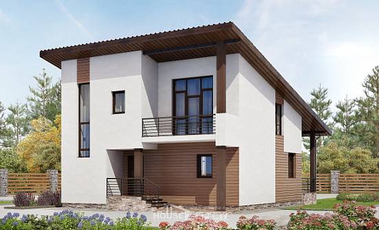 140-005-П Проект двухэтажного дома с мансардой, компактный загородный дом из керамзитобетонных блоков Сарапул | Проекты домов от House Expert