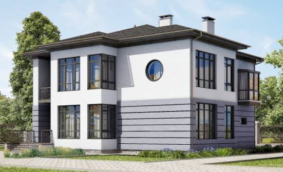 300-006-Л Проект двухэтажного дома и гаражом, огромный домик из кирпича Ижевск | Проекты домов от House Expert