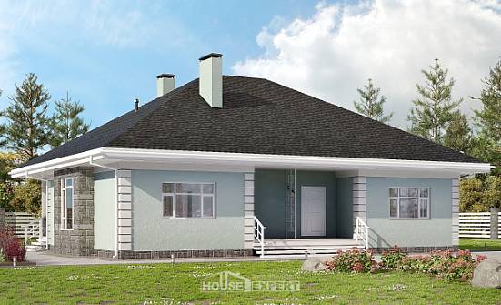 135-003-Л Проект одноэтажного дома, доступный загородный дом из блока Воткинск | Проекты домов от House Expert