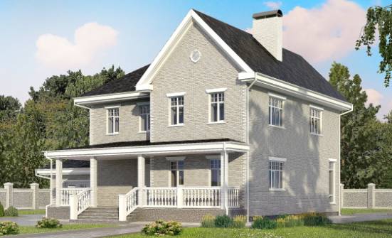 190-001-Л Проект двухэтажного дома, гараж, средний загородный дом из кирпича Глазов | Проекты домов от House Expert