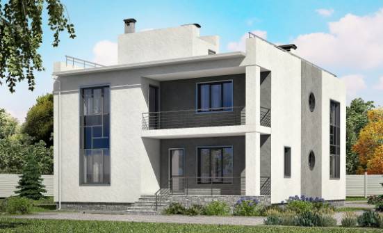 255-001-П Проект двухэтажного дома и гаражом, огромный домик из пеноблока Можга | Проекты домов от House Expert