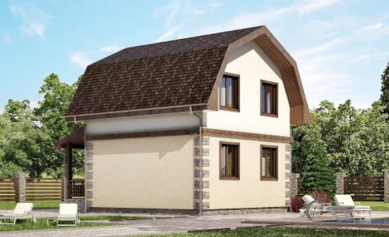 070-004-П Проект двухэтажного дома мансардой, недорогой дом из теплоблока Ижевск | Проекты домов от House Expert