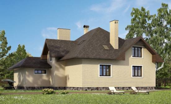 275-003-П Проект двухэтажного дома мансардой, гараж, красивый загородный дом из кирпича Можга | Проекты домов от House Expert