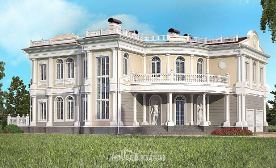 505-001-П Проект двухэтажного дома и гаражом, просторный дом из пеноблока Ижевск | Проекты домов от House Expert