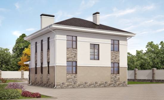 150-014-П Проект двухэтажного дома, уютный коттедж из бризолита Можга | Проекты домов от House Expert