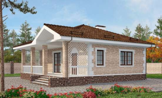 065-002-П Проект бани из кирпича Воткинск | Проекты одноэтажных домов от House Expert