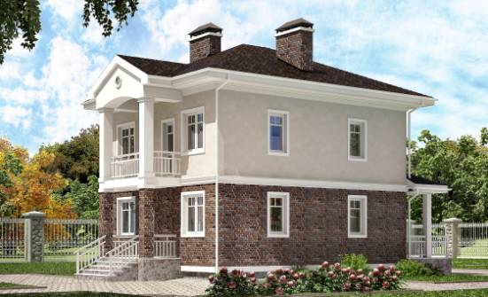 120-001-Л Проект трехэтажного дома, бюджетный загородный дом из поризованных блоков Глазов | Проекты домов от House Expert