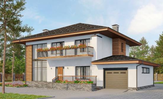 305-001-П Проект двухэтажного дома, гараж, огромный дом из пеноблока Сарапул | Проекты домов от House Expert