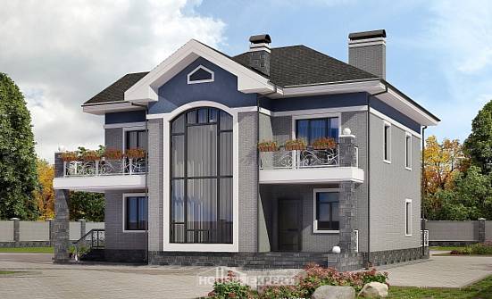 200-006-Л Проект двухэтажного дома, классический загородный дом из кирпича Можга | Проекты домов от House Expert