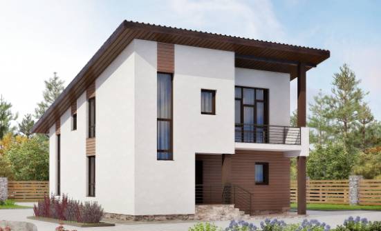 140-005-П Проект двухэтажного дома с мансардой, компактный загородный дом из керамзитобетонных блоков Сарапул | Проекты домов от House Expert