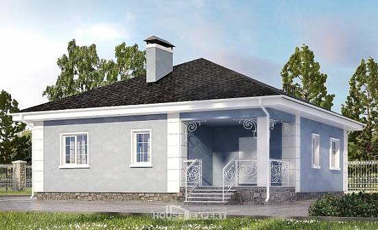 100-001-П Проект одноэтажного дома, классический загородный дом из пеноблока Сарапул | Проекты домов от House Expert