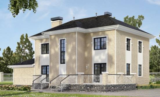 180-006-П Проект двухэтажного дома, гараж, классический загородный дом из кирпича Можга | Проекты домов от House Expert