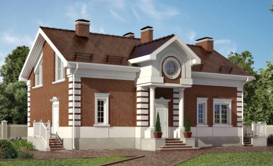 160-009-П Проект двухэтажного дома мансардой, бюджетный домик из теплоблока Глазов | Проекты домов от House Expert