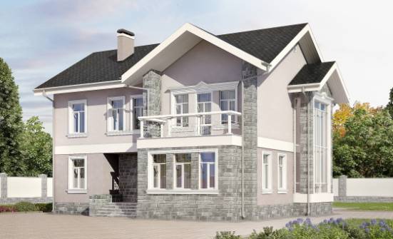 170-008-П Проект двухэтажного дома, скромный коттедж из блока Сарапул | Проекты домов от House Expert