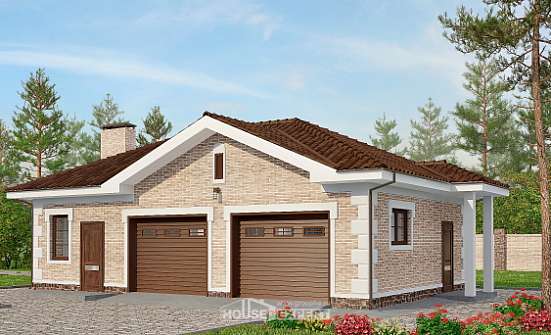 070-005-П Проект гаража из кирпича Сарапул | Проекты домов от House Expert