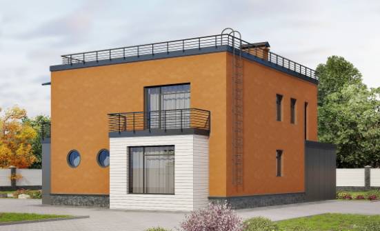 260-002-Л Проект двухэтажного дома и гаражом, огромный загородный дом из пеноблока Сарапул | Проекты домов от House Expert