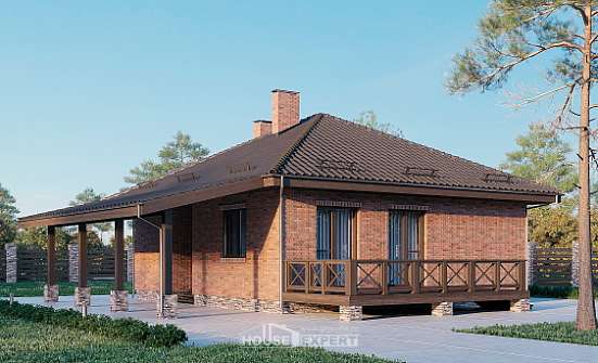070-006-Л Проект одноэтажного дома, миниатюрный коттедж из теплоблока Глазов | Проекты домов от House Expert