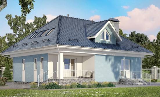 200-002-П Проект двухэтажного дома мансардой, уютный дом из арболита Можга | Проекты домов от House Expert