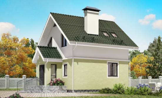 070-001-П Проект двухэтажного дома мансардный этаж, маленький домик из газобетона Сарапул | Проекты домов от House Expert