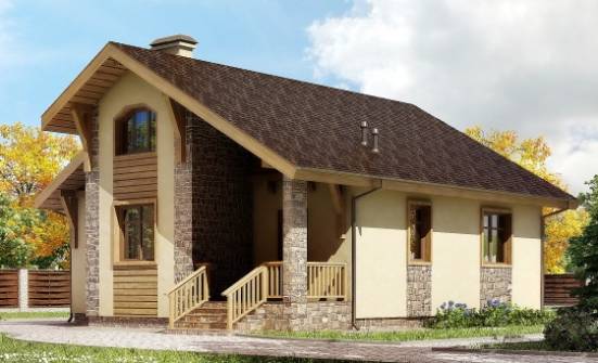 080-002-П Проект одноэтажного дома, маленький загородный дом из пеноблока Ижевск | Проекты домов от House Expert
