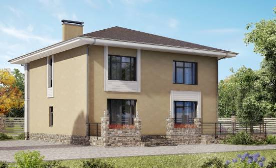 180-015-Л Проект двухэтажного дома, скромный домик из арболита Сарапул | Проекты домов от House Expert