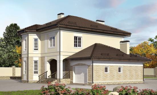 220-007-П Проект двухэтажного дома, гараж, просторный домик из кирпича Сарапул | Проекты домов от House Expert