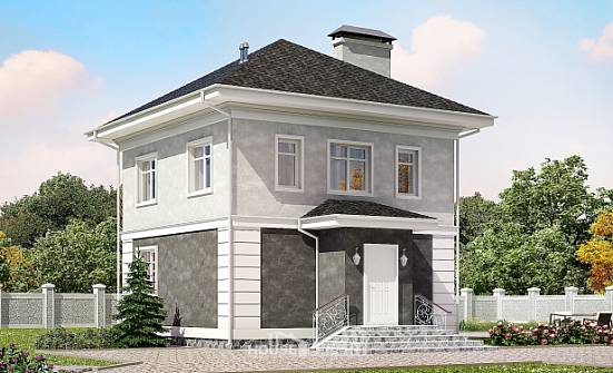 090-003-П Проект двухэтажного дома, скромный дом из газосиликатных блоков Воткинск | Проекты домов от House Expert