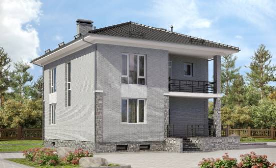 275-004-П Проект трехэтажного дома, гараж, большой коттедж из кирпича Можга | Проекты домов от House Expert