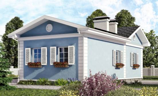 090-004-П Проект одноэтажного дома, красивый загородный дом из теплоблока Можга | Проекты домов от House Expert