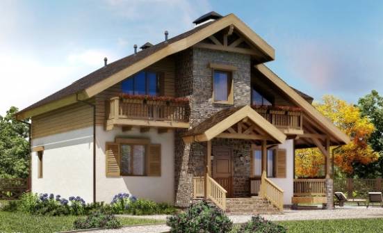 150-004-П Проект двухэтажного дома мансардой, компактный дом из бризолита Сарапул | Проекты домов от House Expert